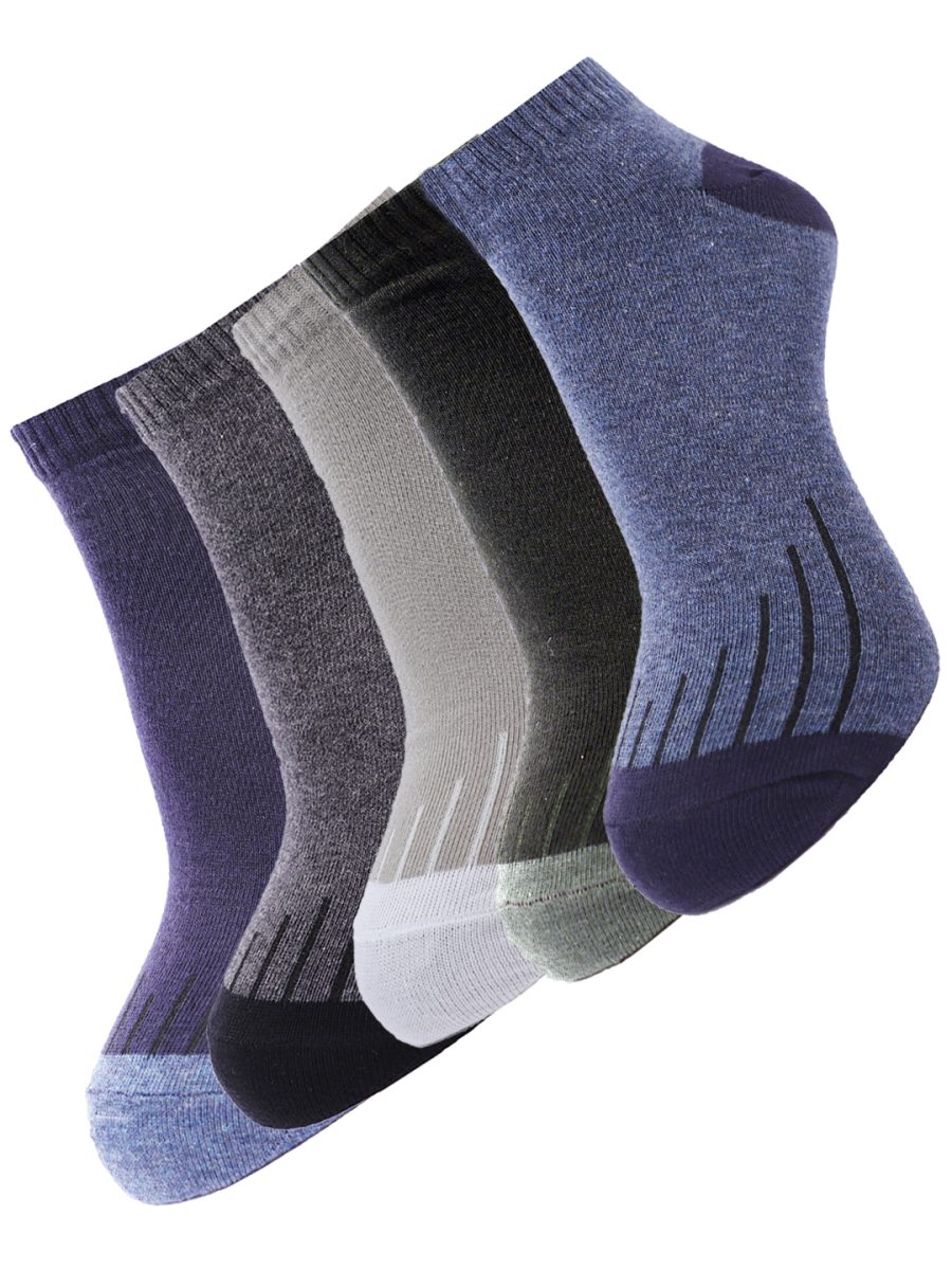 Dollar Socks Cotton Ankle Length Socks for Men's Free Size (Pack of 5)