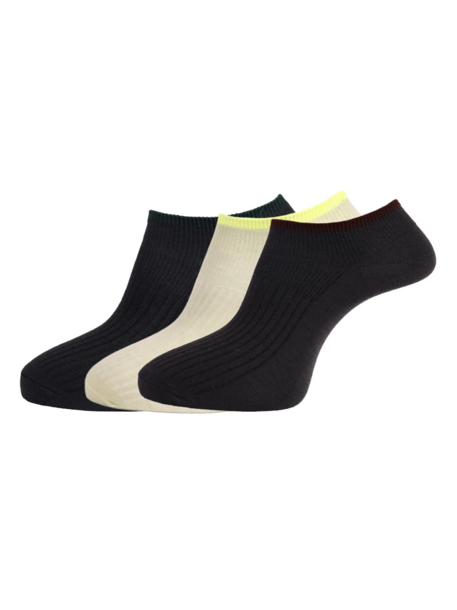 Dollar Socks Cotton Ankle Length Socks for Men's Free Size (Pack of 3)
