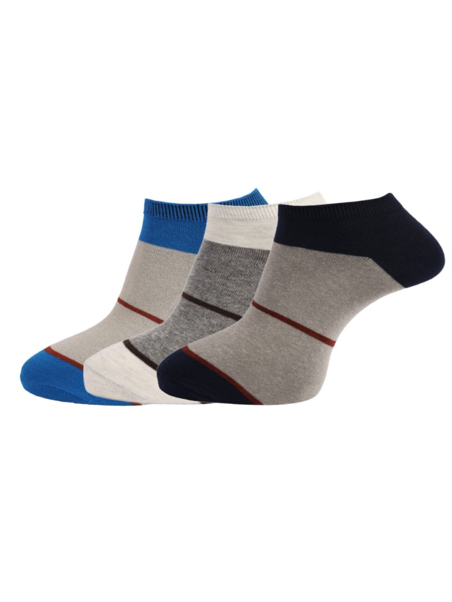 Dollar Socks Cotton Ankle Length Socks for Men's Free Size (Pack of 3)