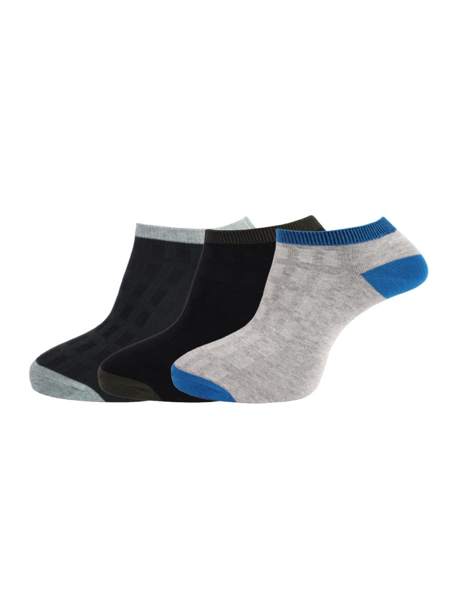 Dollar Socks Cotton Ankle Length Socks for Men's Free Size (Pack of 3)