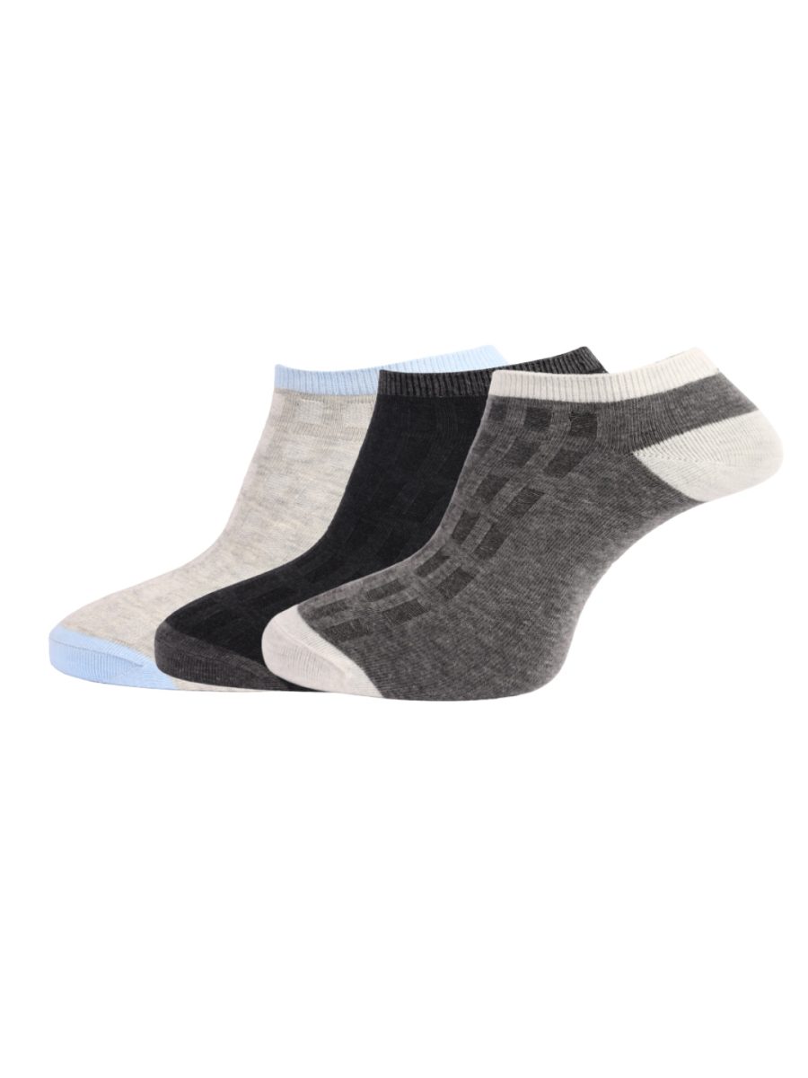 Dollar Socks Cotton Ankle Length Socks for Men's Free Size (Pack of 3)