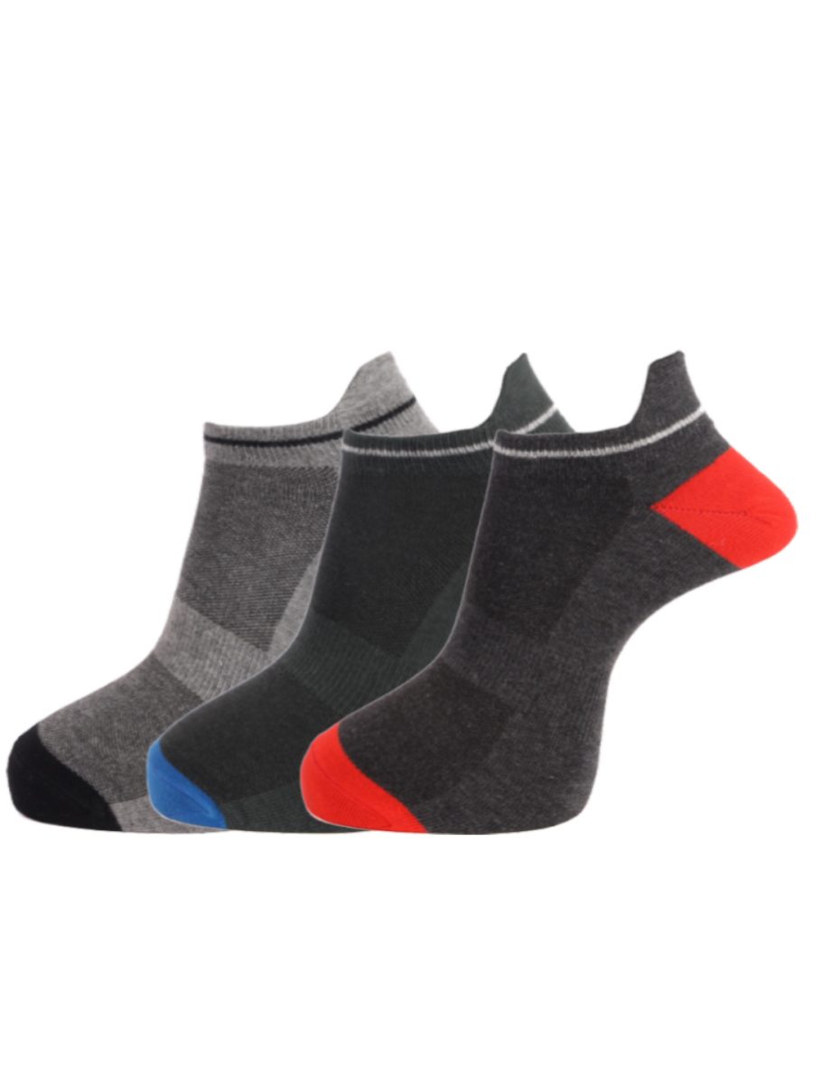 Dollar Socks Cotton Ankle Length Socks for Men's Free Size (Pack of 3)