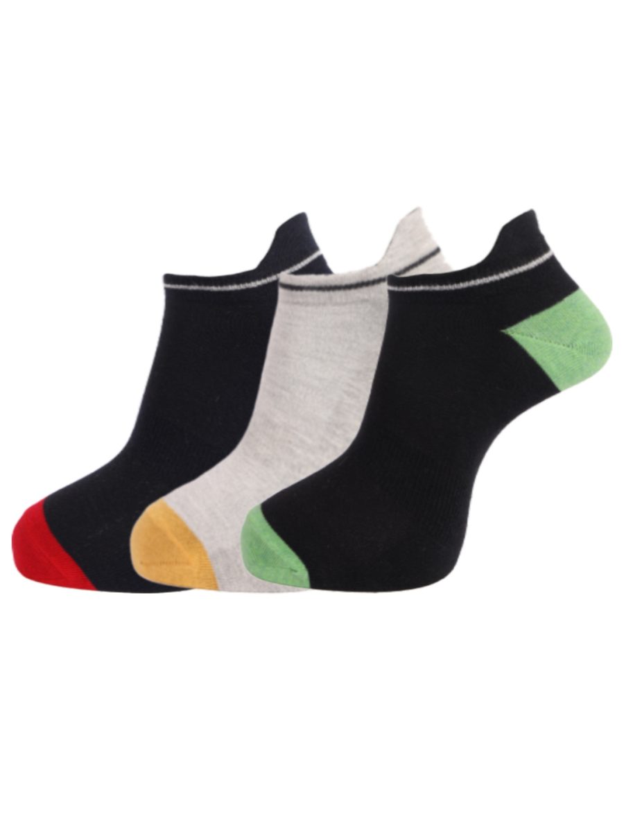 Dollar Socks Cotton Ankle Length Socks for Men's Free Size (Pack of 3)