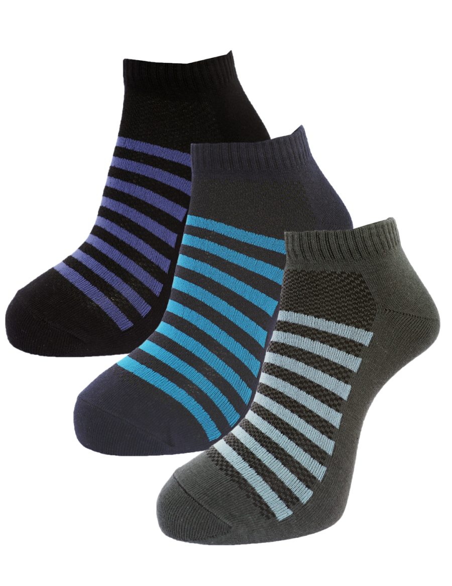 Dollar Socks Low Ankle Cotton socks for Mens Free size (Pack of 3)