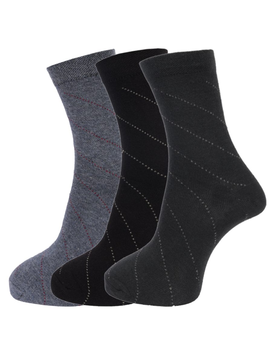 Dollar Socks Full Length Cotton Socks for Mens Free Size (Pack of 3)