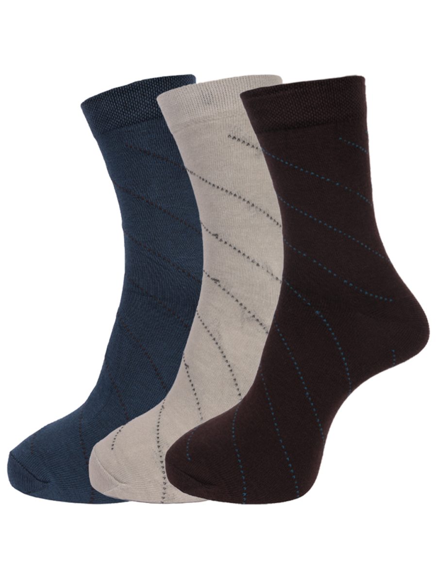 Dollar Socks Full Length Cotton Socks for Mens Free Size (Pack of 3)