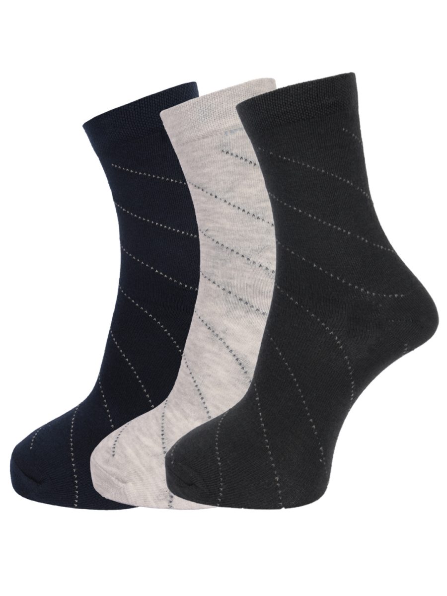 Dollar Socks Full Length Cotton Socks for Mens Free Size (Pack of 3)