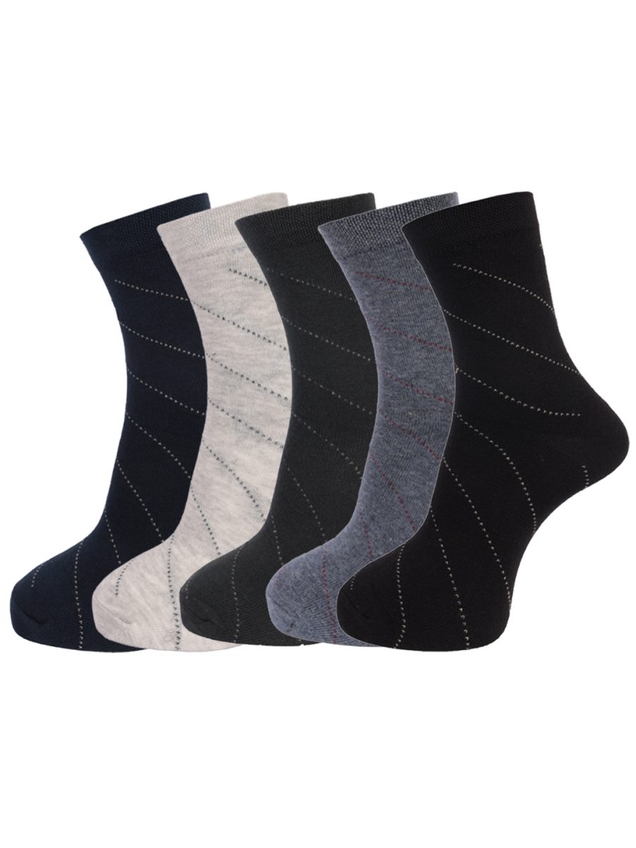 Dollar Socks Full Length Cotton Socks for Mens Free Size (Pack of 5)