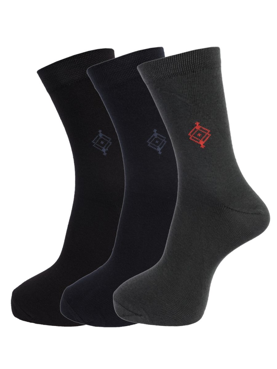 Dollar Socks Full Length Cotton Socks for Mens Free Size (Pack of 3)