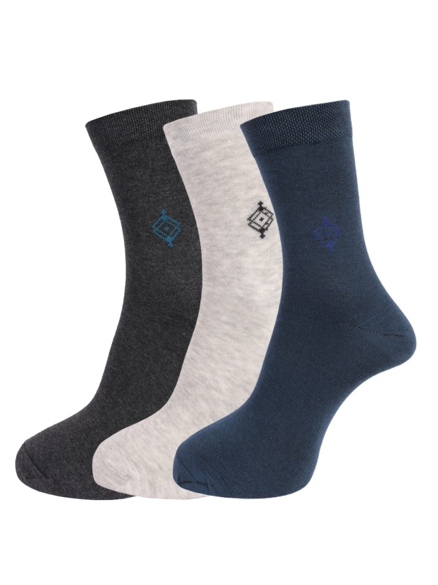 Dollar Socks Full Length Cotton Socks for Mens Free Size (Pack of 3)