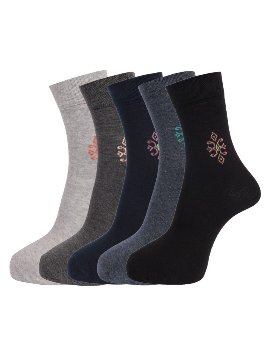 Dollar Socks Full Length Cotton Socks for Mens Free Size (Pack of 3)