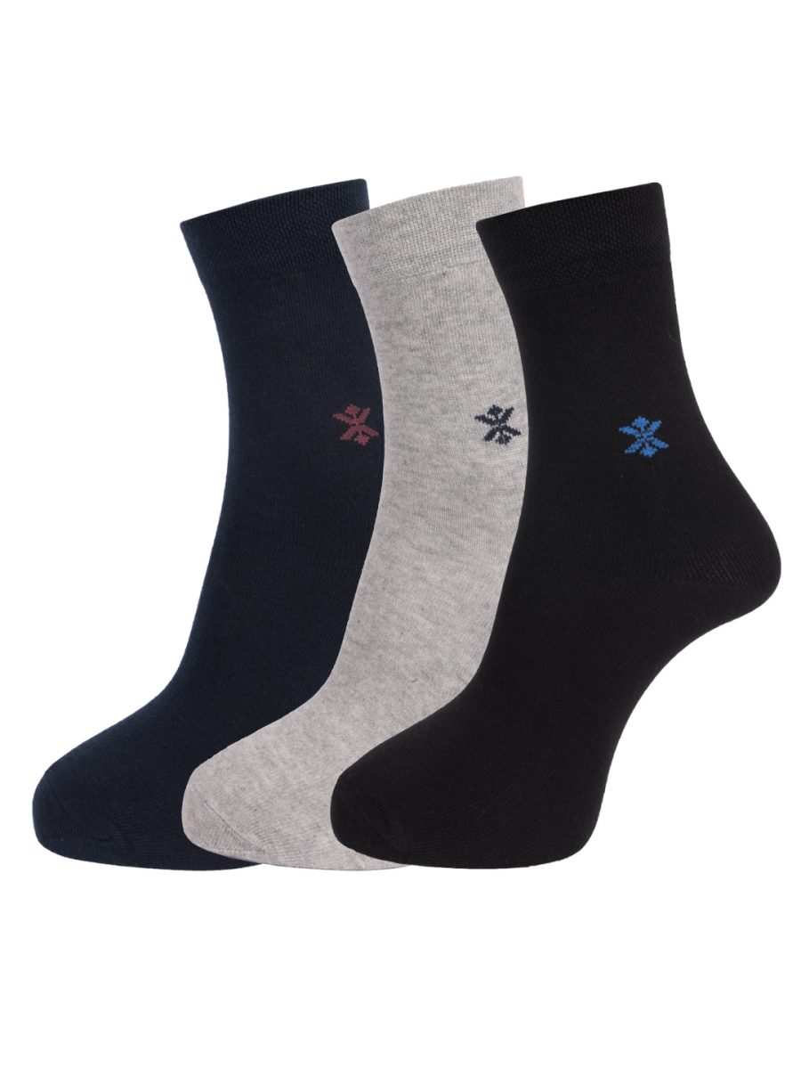 Dollar Socks Full Length Cotton Socks for Mens Free Size (Pack of 3)