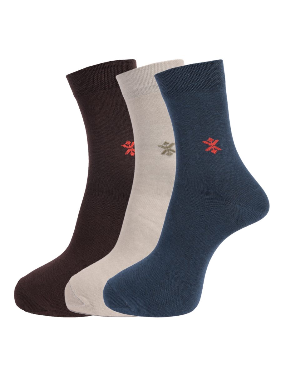 Dollar Socks Full Length Cotton Socks for Mens Free Size (Pack of 3)