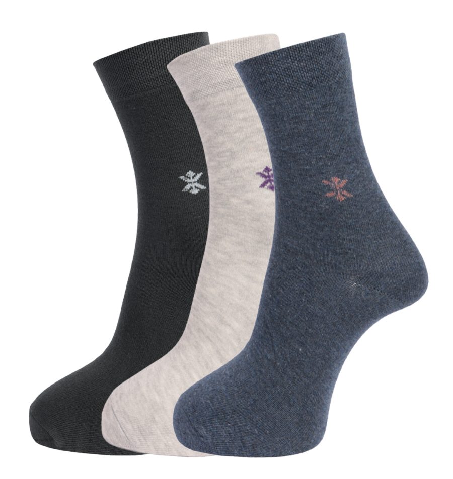 Dollar Socks Full Length Cotton Socks for Mens Free Size (Pack of 3)