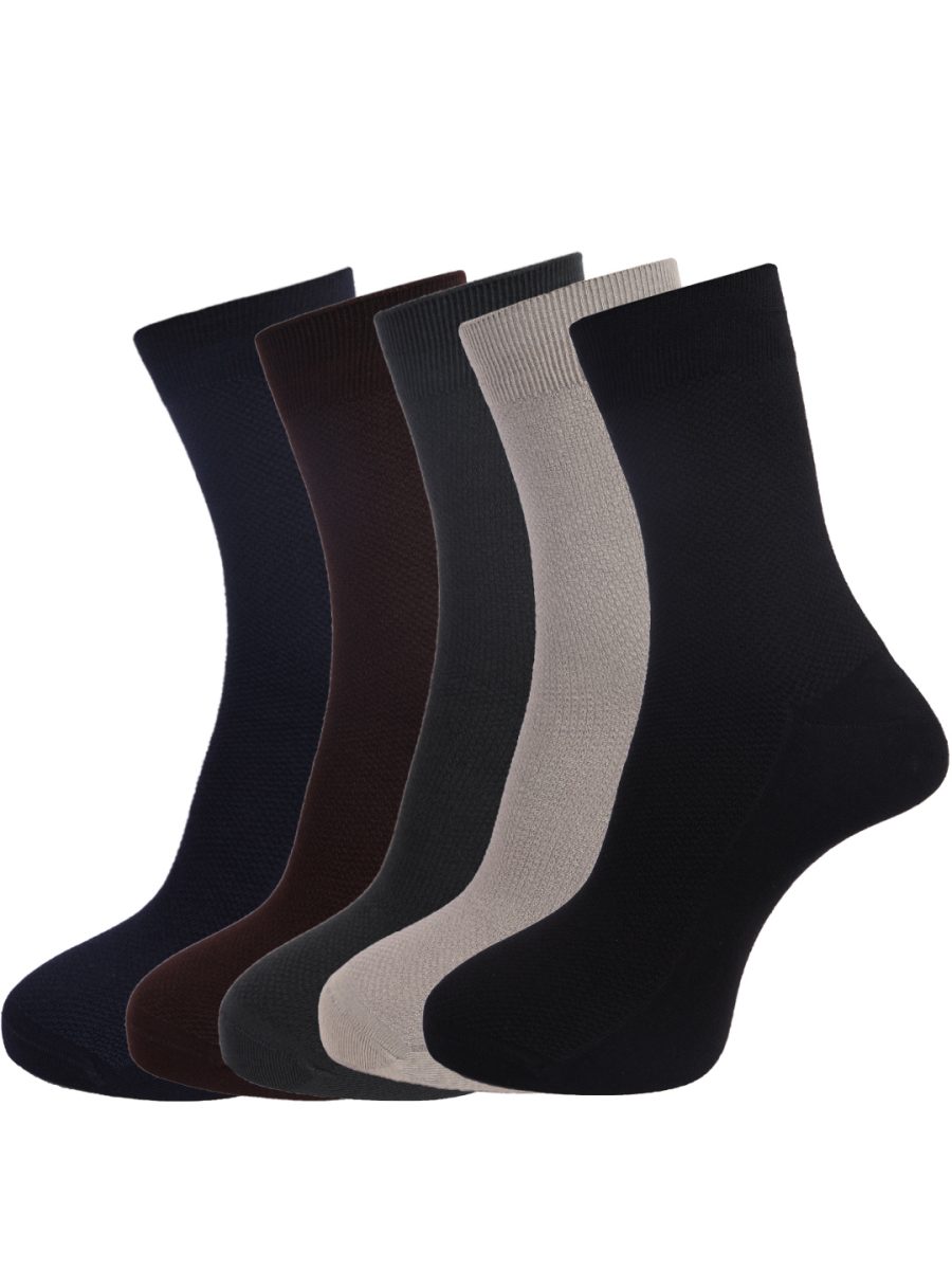 Dollar Socks Full Length Cotton Socks for Mens Free Size (Pack of 5)