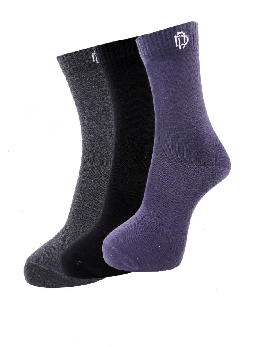 Dollar Socks Full Length Cotton Socks for Mens Free Size (Pack of 3)