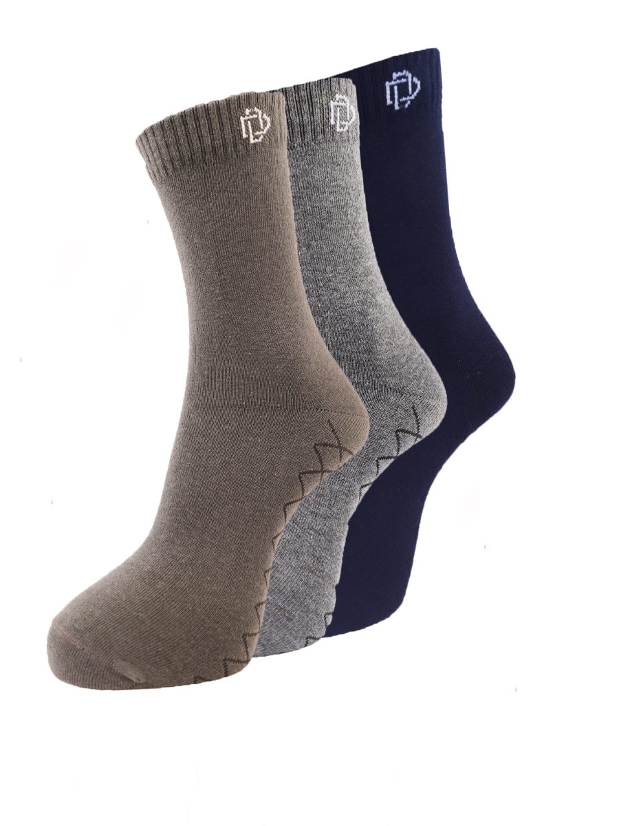Dollar Socks Full Length Cotton Socks for Mens Free Size (Pack of 3)