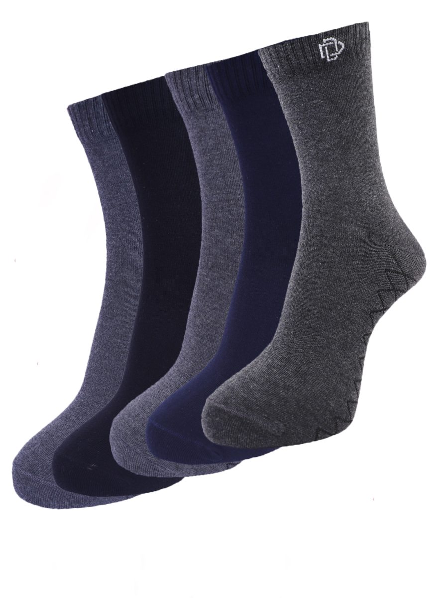 Dollar Socks Full Length Cotton Socks for Mens Free Size (Pack of 5)