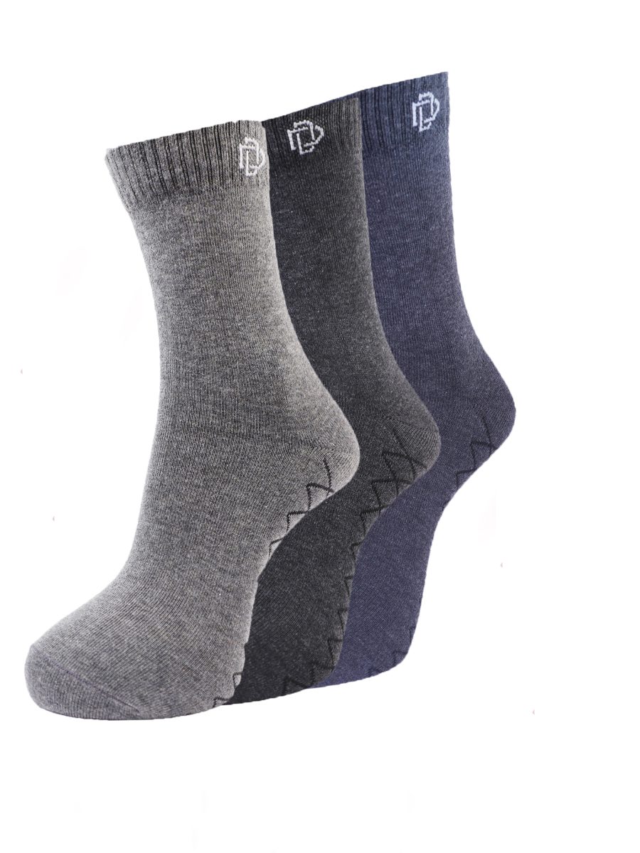 Dollar Socks Full Length Cotton Socks for Mens Free Size (Pack of 3)