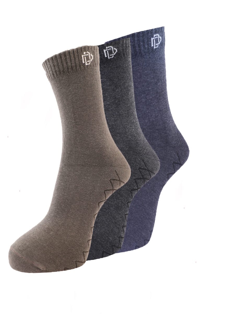 Dollar Socks Full Length Cotton Socks for Mens Free Size (Pack of 3)