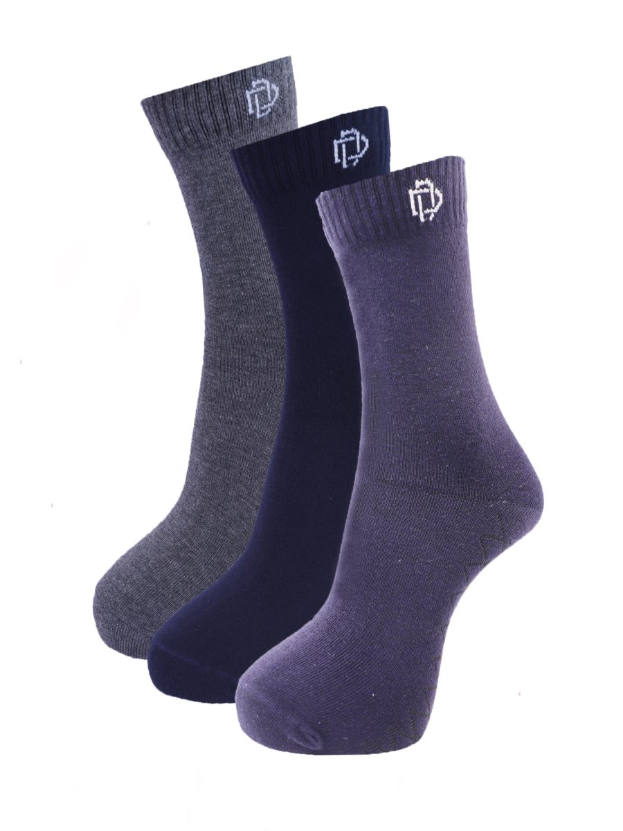 Dollar Socks Full Length Cotton Socks for Mens Free Size (Pack of 3)