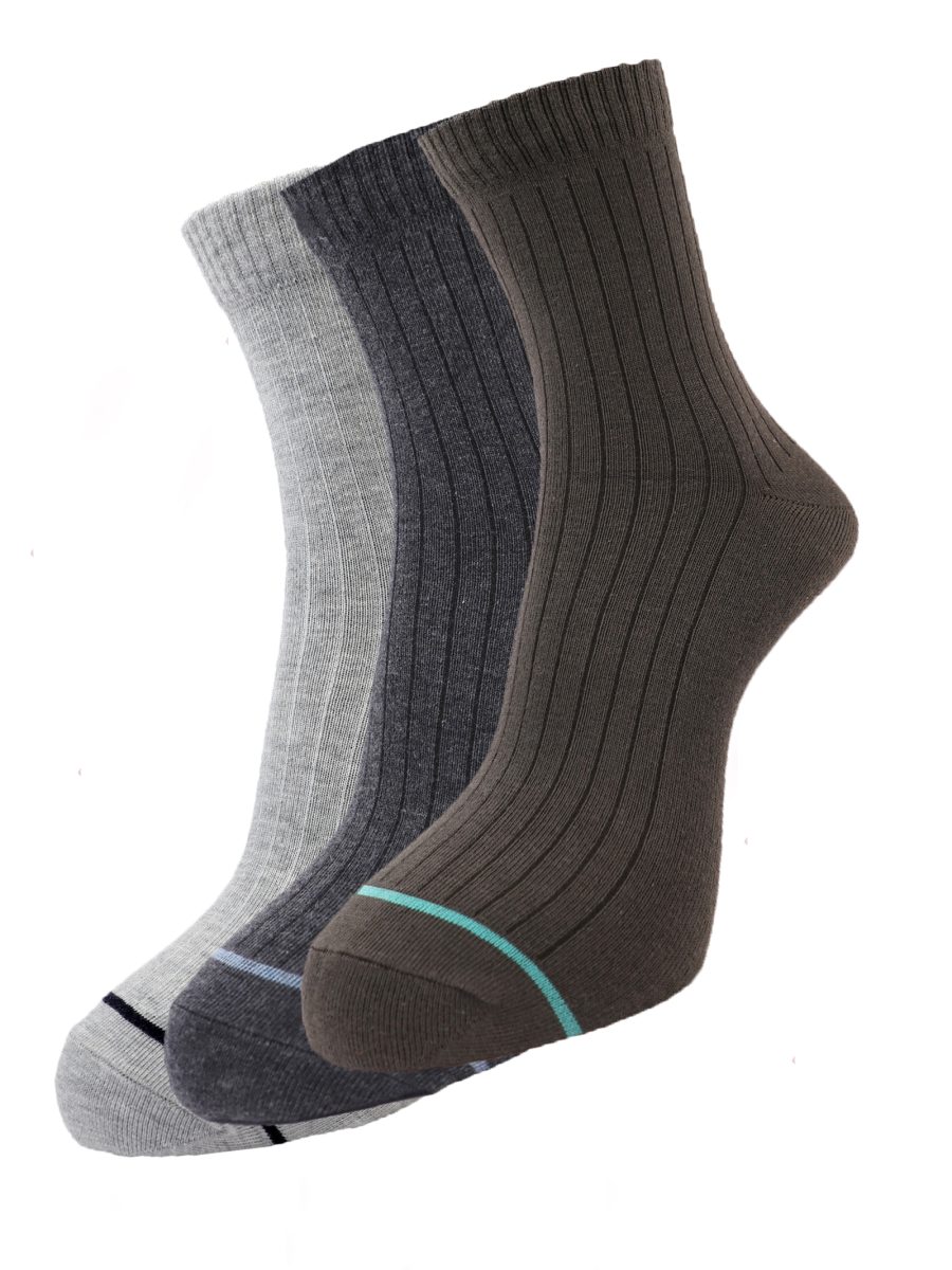Dollar Socks Full Length Cotton Socks for Mens Free Size (Pack of 3)