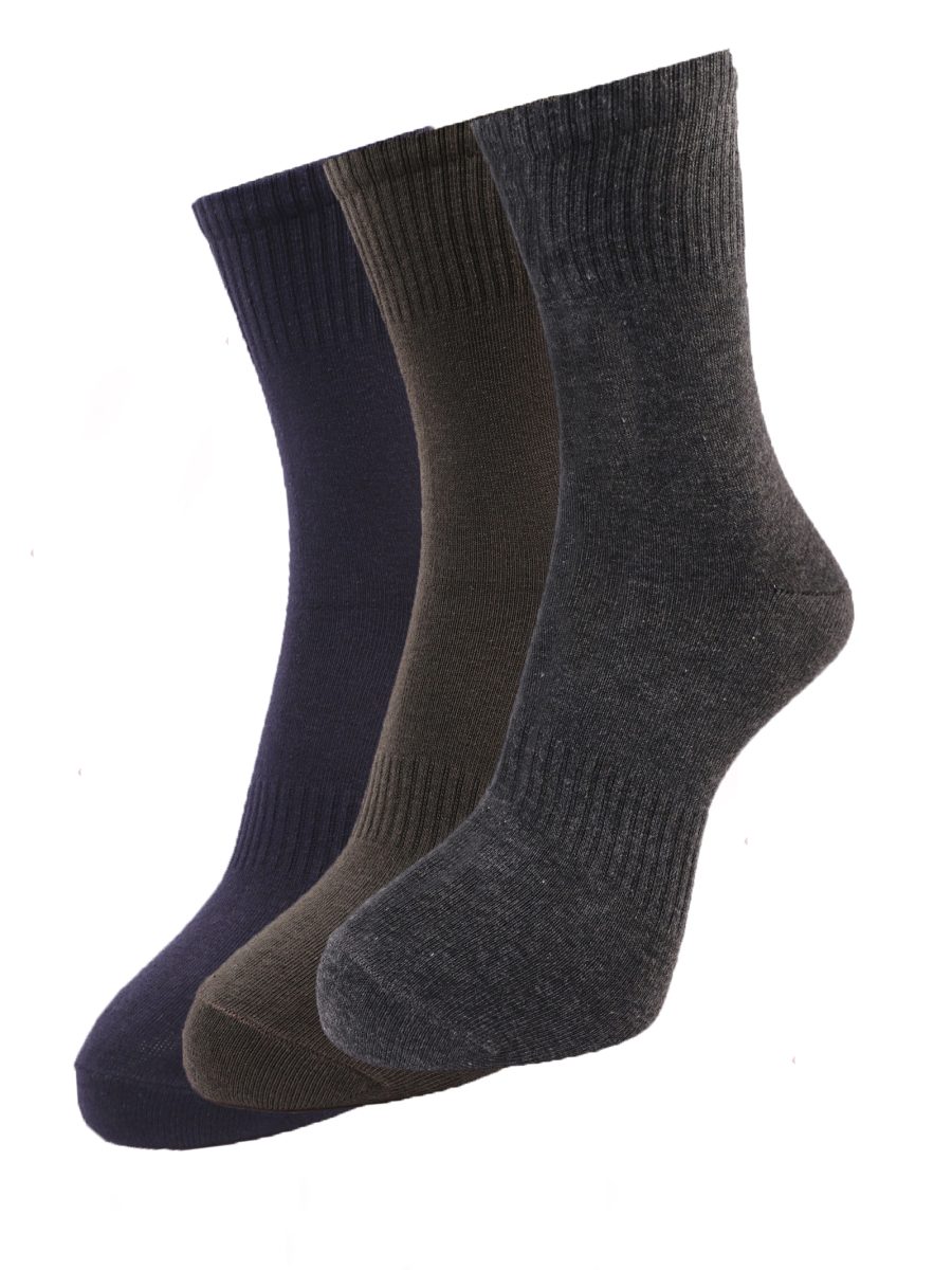 Dollar Socks Full Length Cotton Socks for Mens Free Size (Pack of 3)