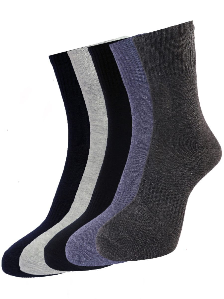 Dollar Socks Full Length Cotton Socks for Mens Free Size (Pack of 5)