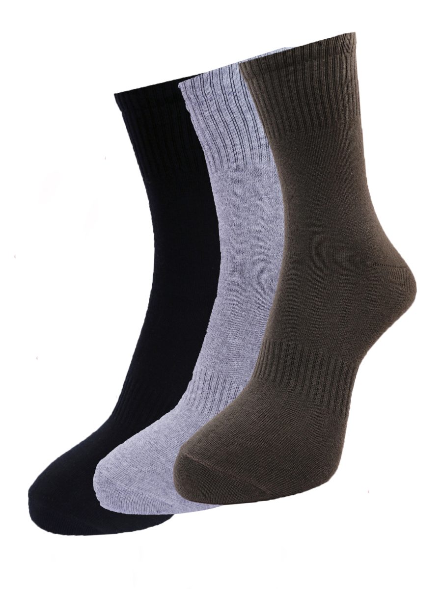 Dollar Socks Full Length Cotton Socks for Mens Free Size (Pack of 3)