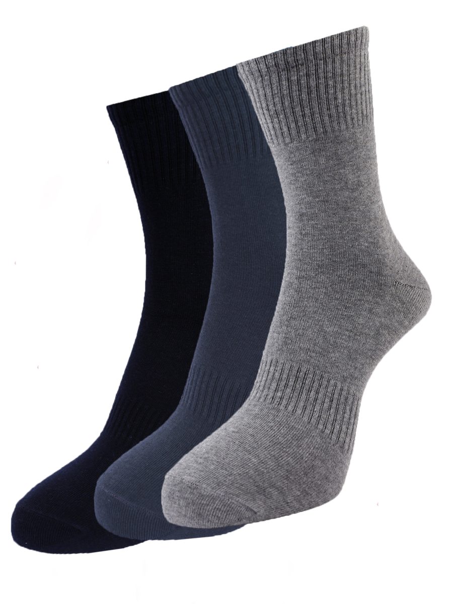 Dollar Socks Full Length Cotton Socks for Mens Free Size (Pack of 3)