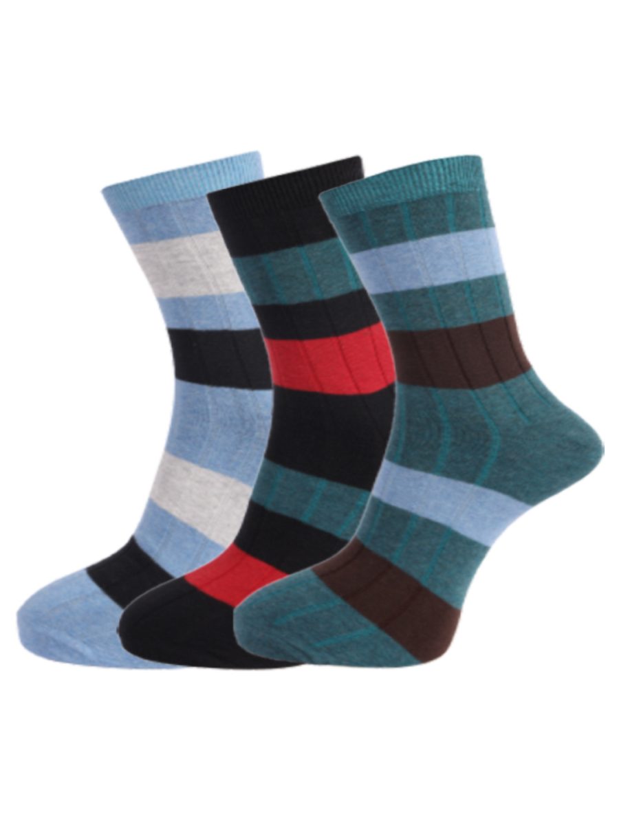 Dollar Socks Crew Length Cotton Socks For Men's (Pack of 3)