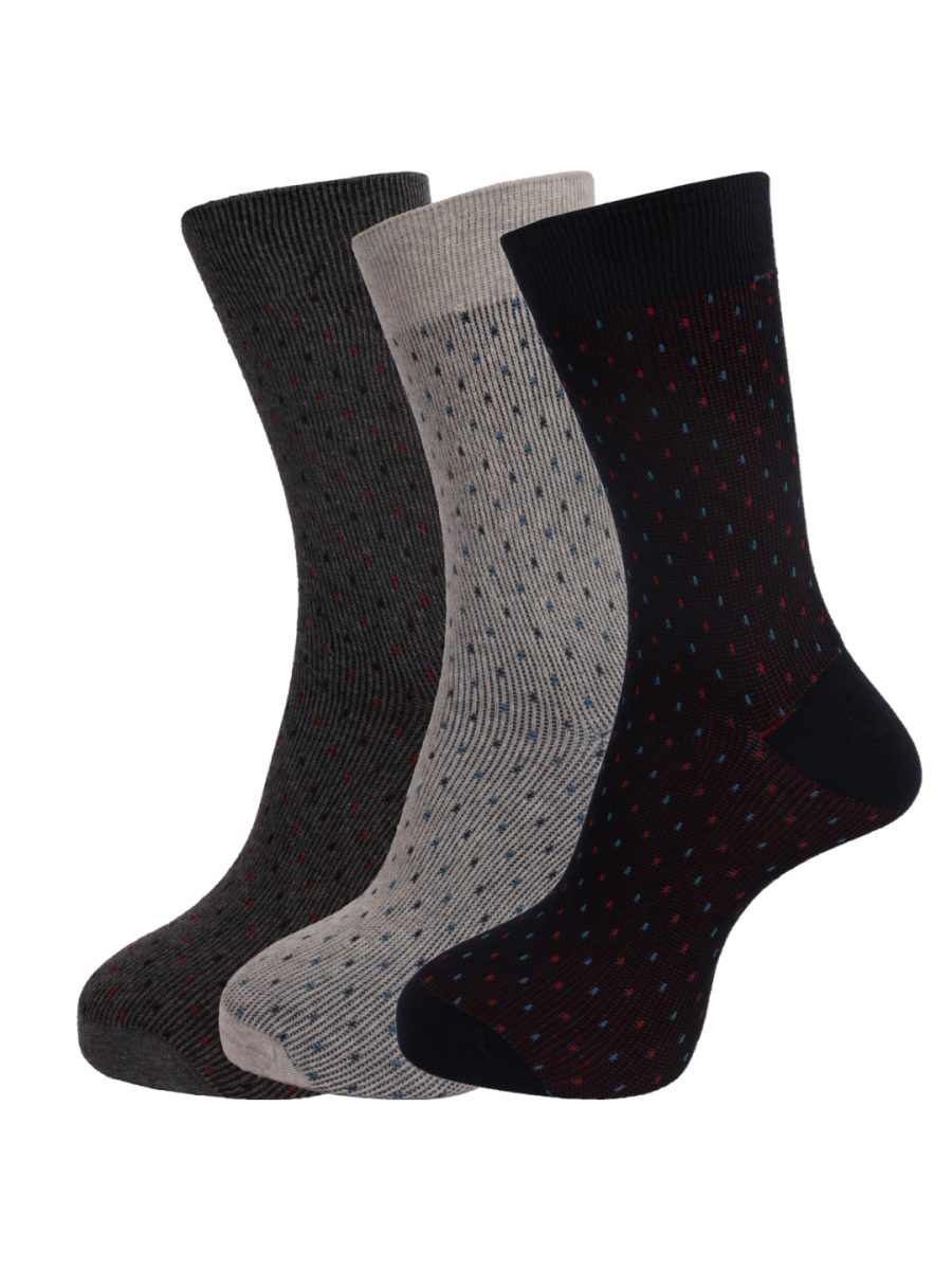 Dollar Socks Full Length Cotton Socks for Mens Free Size (Pack of 3)