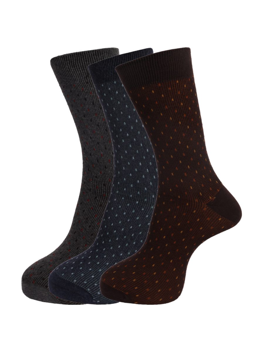 Dollar Socks Full Length Cotton Socks for Mens Free Size (Pack of 3)