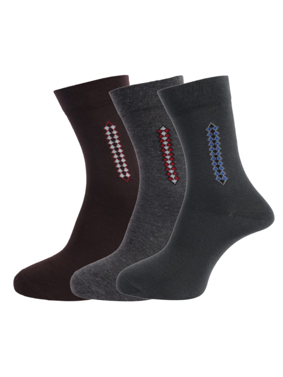 Dollar Socks Full Length Cotton Socks for Mens Free Size (Pack of 3)