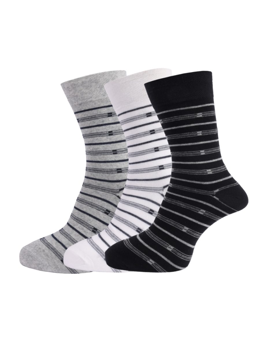 Dollar Socks Full Length Cotton Socks for Mens Free Size (Pack of 3)