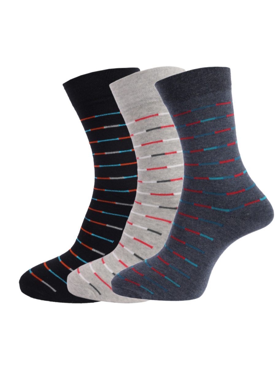 Dollar Socks Full Length Cotton Socks for Mens Free Size (Pack of 3)