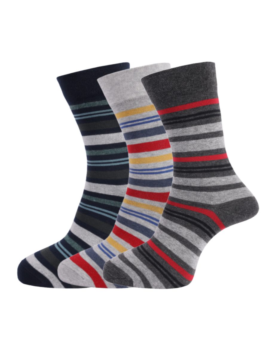 Dollar Socks Full Length Cotton Socks for Mens Free Size (Pack of 3)