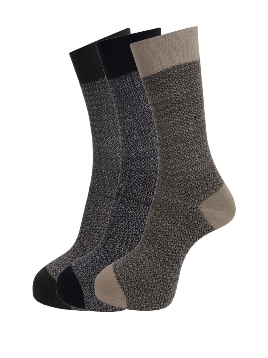 Dollar Socks Full Length Cotton Socks for Mens Free Size (Pack of 3)