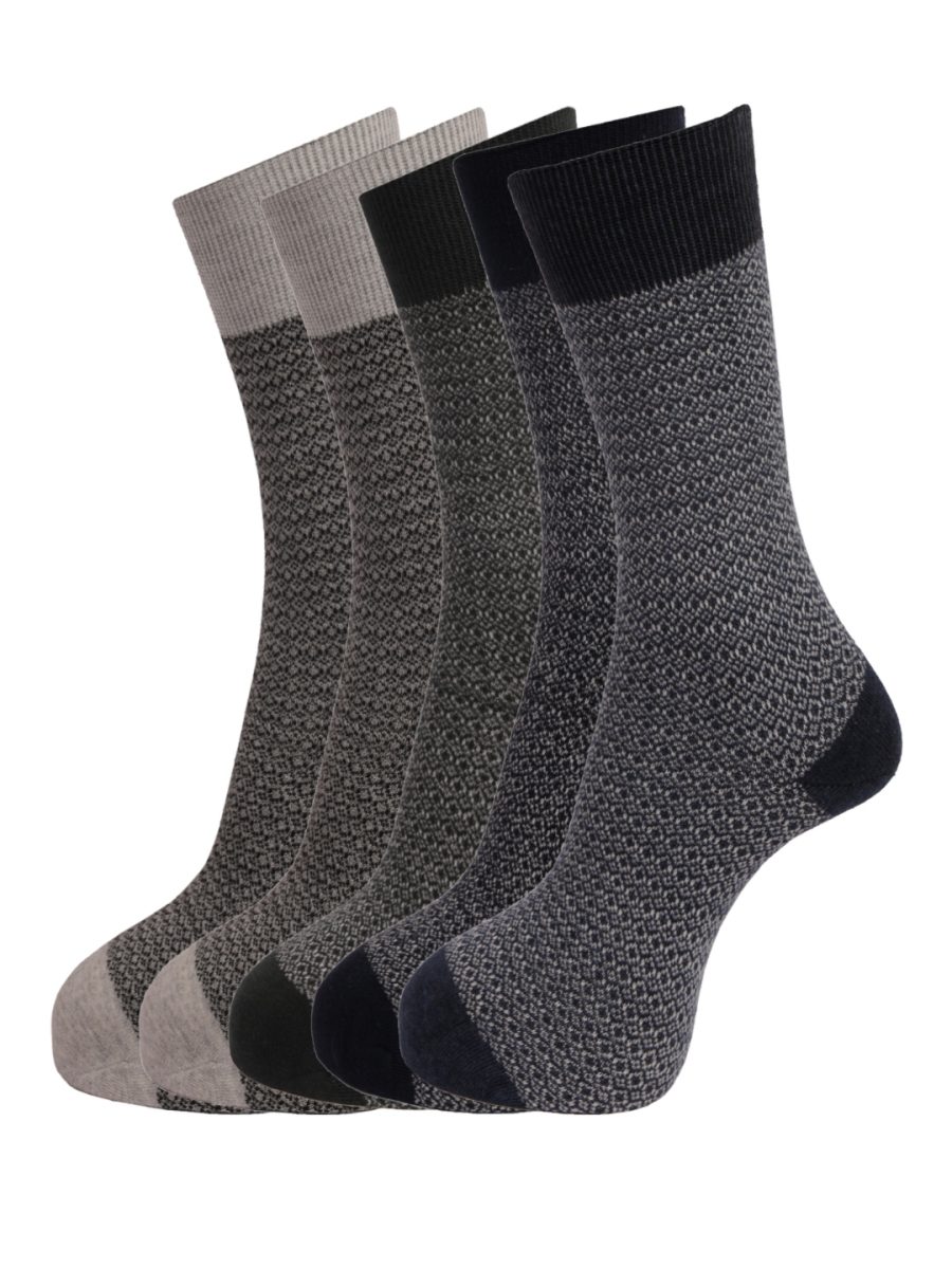 Dollar Socks Full Length Cotton Socks for Mens Free Size (Pack of 5)