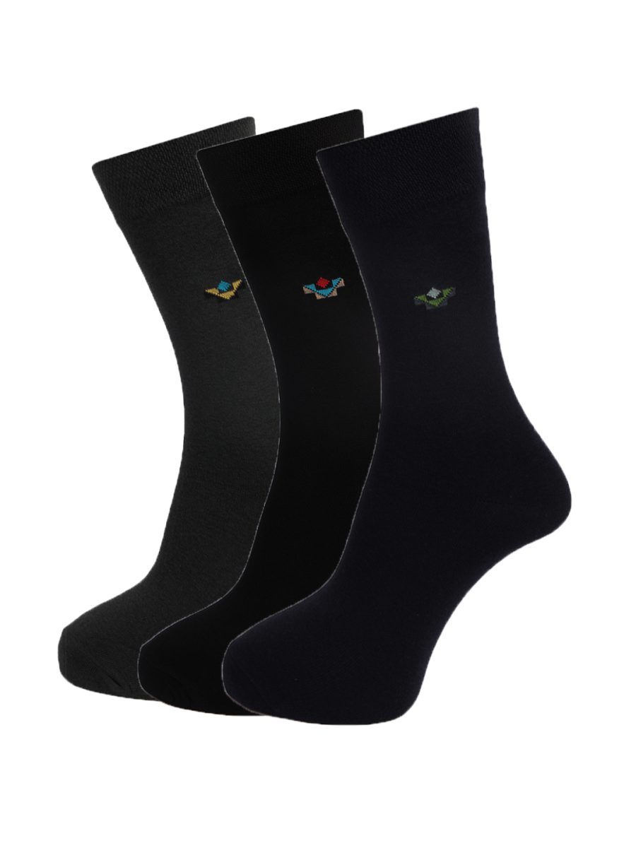 Dollar Socks Full Length Cotton Socks for Mens Free Size (Pack of 3)