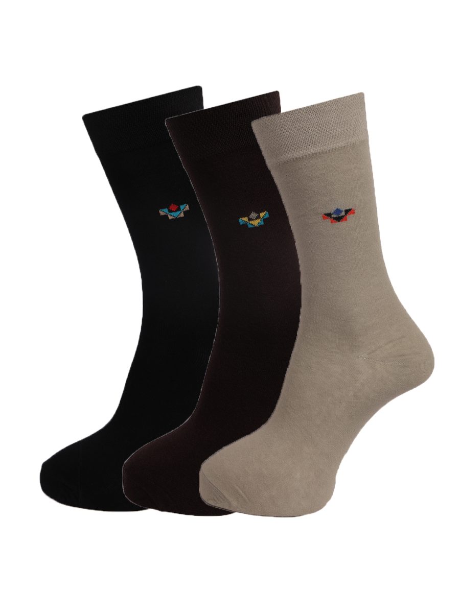Dollar Socks Full Length Cotton Socks for Mens Free Size (Pack of 3)