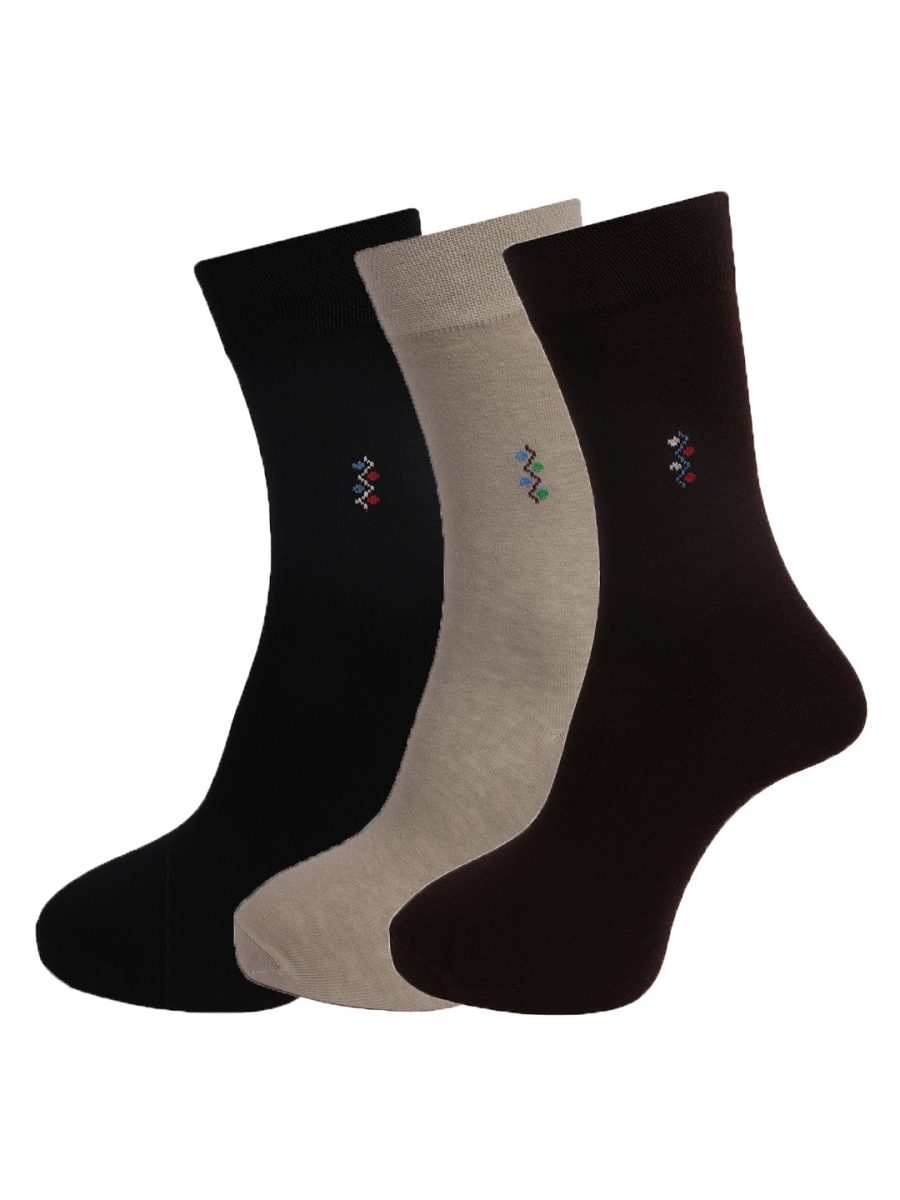Dollar Socks Full Length Cotton Socks for Mens Free Size (Pack of 3)