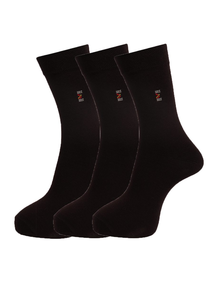 Dollar Socks Full Length Cotton Socks for Mens Free Size (Pack of 3)