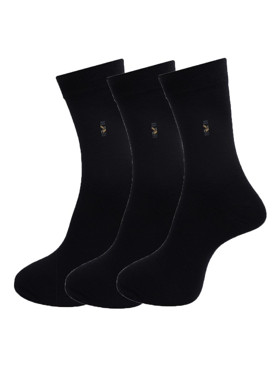Dollar Socks Full Length Cotton Socks for Mens Free Size (Pack of 3)