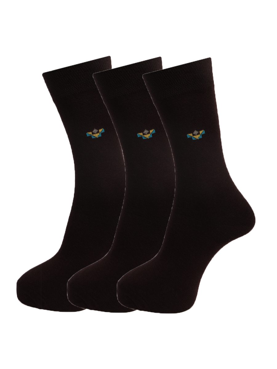 Dollar Socks Full Length Cotton Socks for Mens Free Size (Pack of 3)