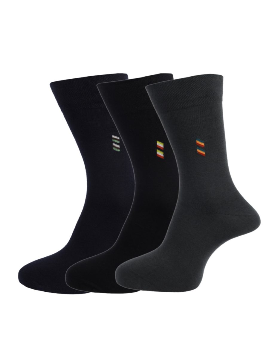 Dollar Socks Full Length Cotton Socks for Mens Free Size (Pack of 3)