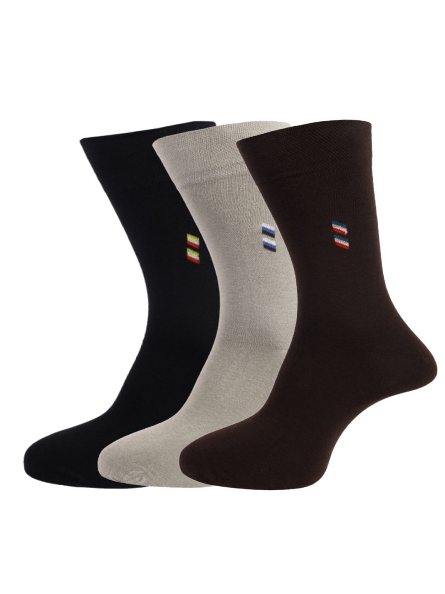 Dollar Socks Full Length Cotton Socks for Mens Free Size (Pack of 3)