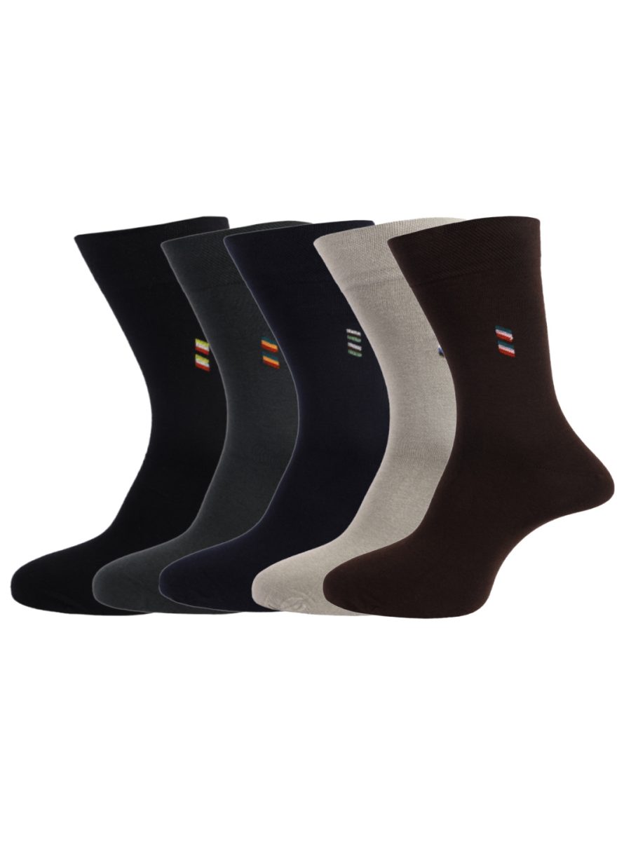 Dollar Socks Full Length Cotton Socks for Mens Free Size (Pack of 5)