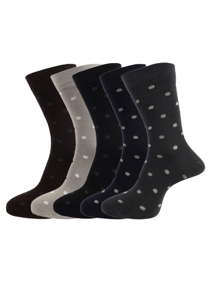 Dollar Socks Full Length Cotton Socks for Mens Free Size (Pack of 5)