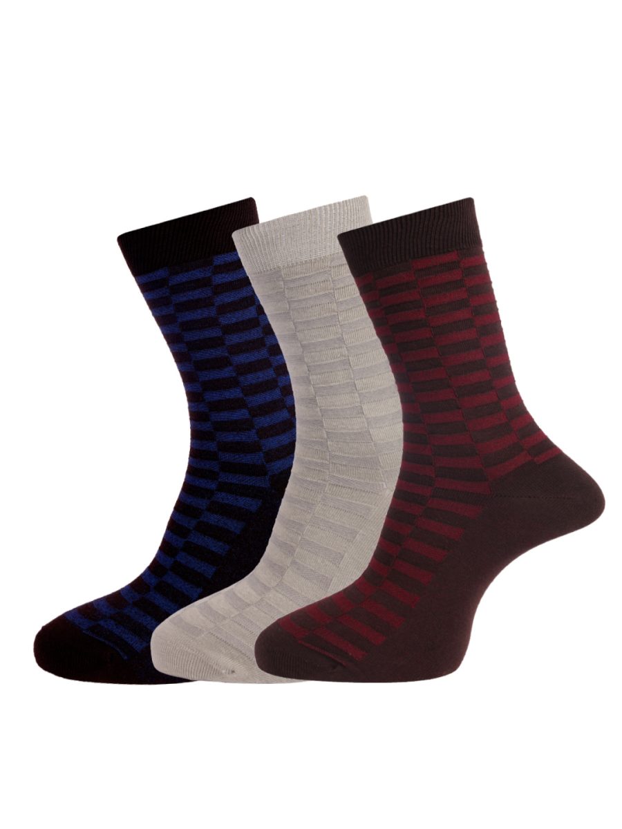 Dollar Socks Full Length Cotton Socks for Mens Free Size (Pack of 3)